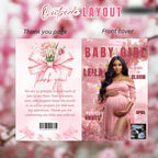 Wildflower Baby Shower Activity Booklet, Baby In Bloom Games Bundle, Pink Coquette Bow Themed with photo, Printable Party Decor Template