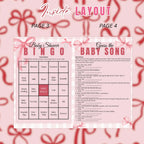 Coquette Baby Shower Activity Booklet, Pink Bow Games Bundle, Its a Girl Booklet with photo, Oh Baby Games Printable Party Decor Template