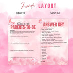 Cloud 9 Baby Shower Activity Booklet, Pink Cloud Nine Games Bundle, Girl Booklet with photo, Oh Baby Games Printable Party Decor Template