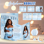 Blue Bear Baby Shower Activity Booklet, Baby Shower Games Bundle Teddy Bear Themed, Magazine Style with photo Printable Party Decor Template