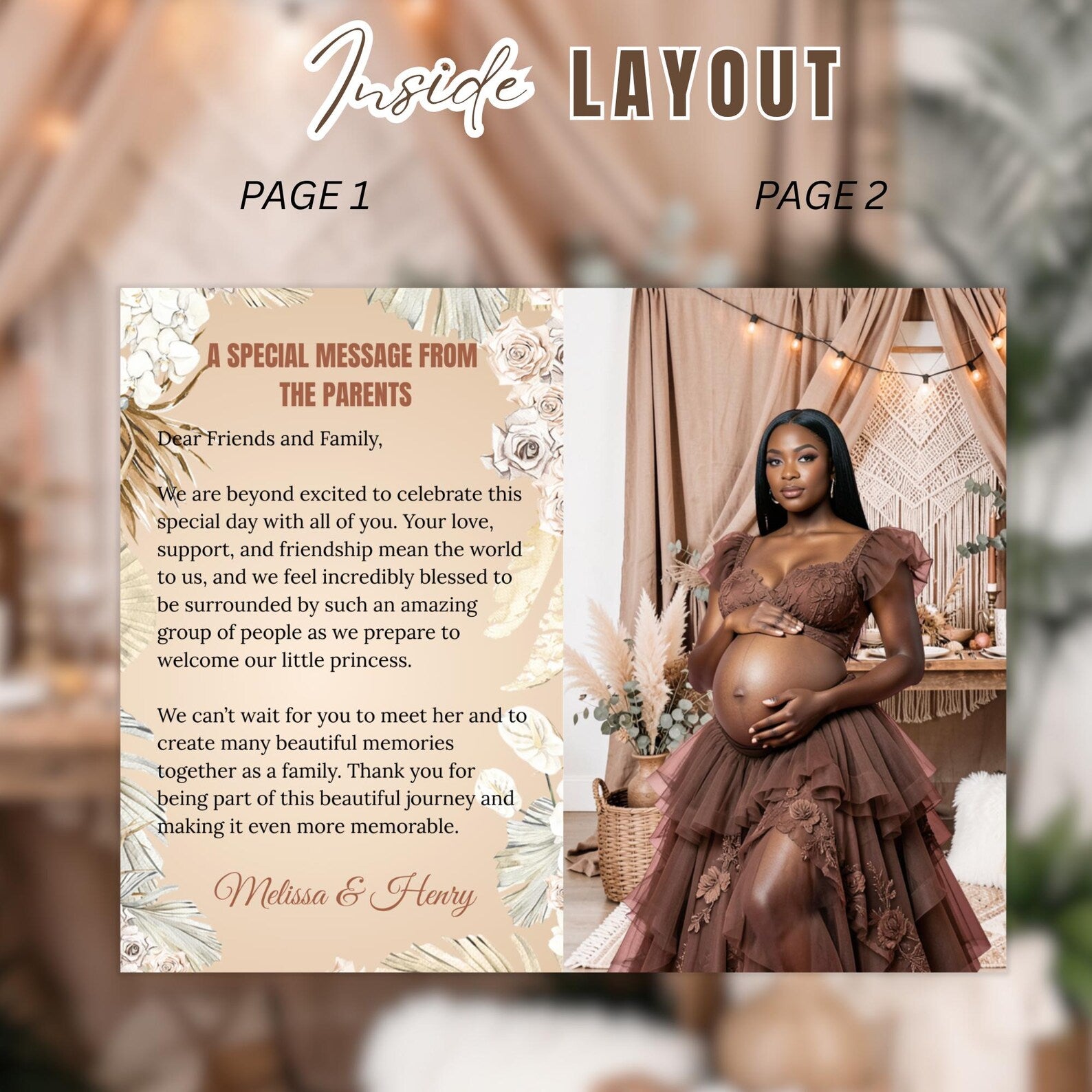 Boho Baby Shower Activity Booklet, Brown Bohemian Games Bundle Spring Pampas Grass Theme with photo, Girl Boy Printable Party Decor Template
