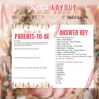 Pink Boho Baby Shower Activity Booklet, Bohemian Games Bundle, Spring Pampas Grass Theme with photo, Girl Printable Party Decor Template