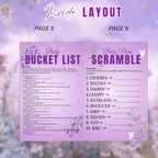 Wildflower Baby Shower Activity Booklet, Baby In Bloom Games Bundle, Purple Butterfly Themed with photo, Printable Party Decor Template