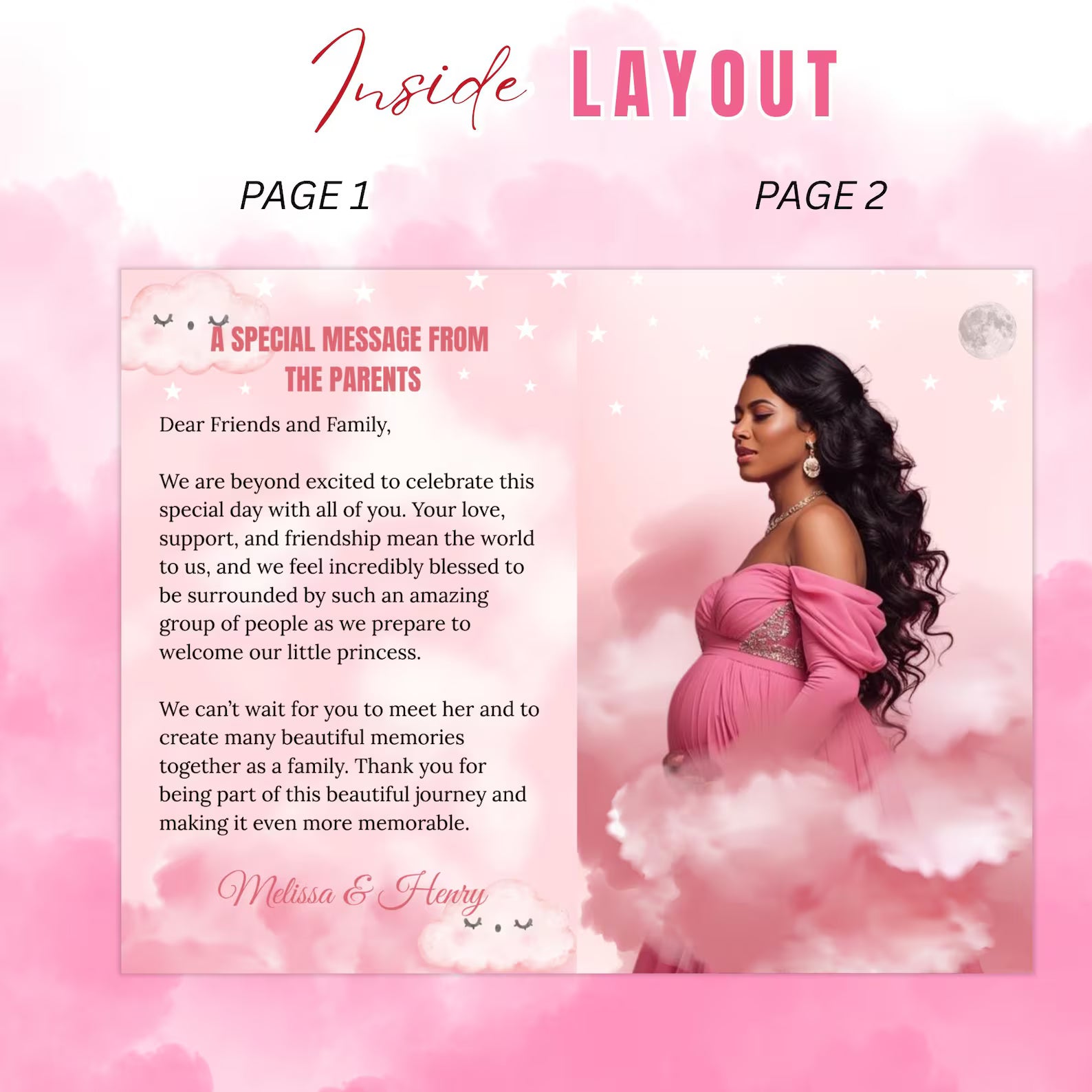 Cloud 9 Baby Shower Activity Booklet, Pink Cloud Nine Games Bundle, Girl Booklet with photo, Oh Baby Games Printable Party Decor Template