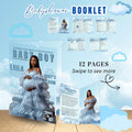 Cloud 9 Baby Shower Activity Booklet, Blue Cloud Nine Games Bundle, Boy Booklet with photo, Oh Baby Games Printable Party Decor Template