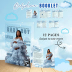 Cloud 9 Baby Shower Activity Booklet, Blue Cloud Nine Games Bundle, Boy Booklet with photo, Oh Baby Games Printable Party Decor Template