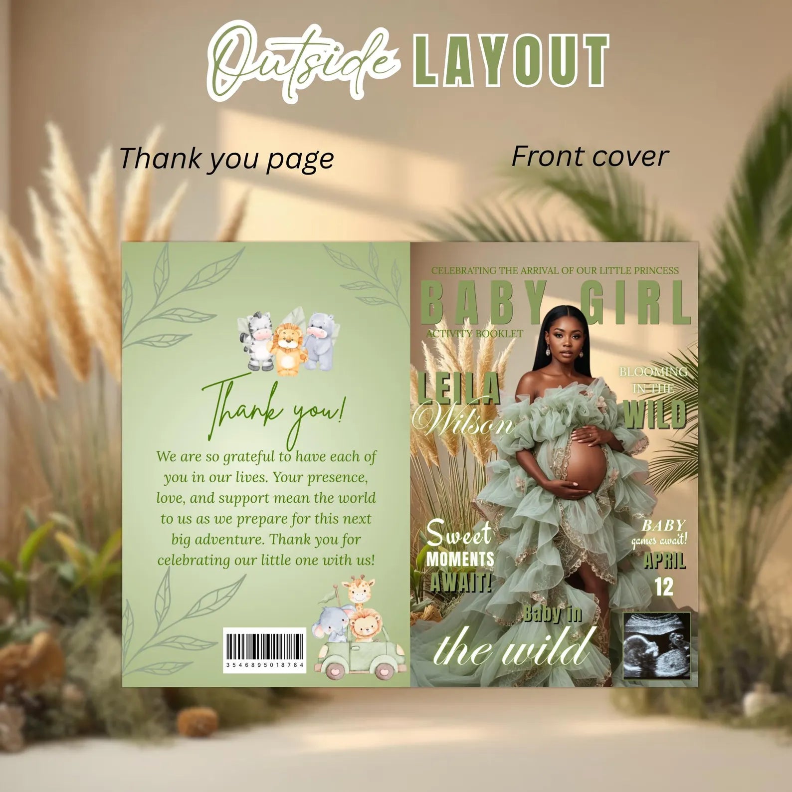 Safari Baby Shower Activity Booklet, Jungle Animals Games Bundle, Girl Boy Booklet, Wild Zoo, Oh Baby Games, Printable Party Decor Template