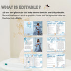 Blue Baby Shower Activity Booklet, Baby Shower Games Bundle Oh BABY game with photo, Its A Boy Magazine Theme Printable Party Decor Template