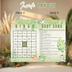 Safari Baby Shower Activity Booklet, Jungle Animals Games Bundle, Girl Boy Booklet, Wild Zoo, Oh Baby Games, Printable Party Decor Template