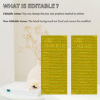 Editable Menu and Program Template, Wedding Menu, Birthday Party Menu, Black Gold Dinner Lunch Menu Cards, Printable Digital Canva Template