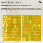 Digital College Graduation Announcement Invitation, Maroon Senior Grad Party Invite 2026, Female High School Graduation Editable Template