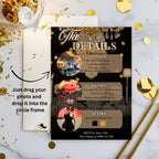 Digital Birthday Dinner Invitation for women, Black gold 30th Birthday Dinner Party Invite, Elegant Adult Birthday Dinner Printable cards