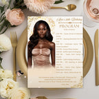 Birthday Party Program Template Bifold Event programme, Elegant Anniversary program card printable, White gold ceremony program with picture