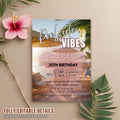 Digital Pool party birthday invitation Brunch Poolside invite Tropical Summer birthday card printable Tequila sunrise Bachelorette template