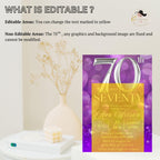 Digital 70th Birthday invitation Purple 70th birthday dinner, Seventieth printable cards Elegant party invite, Seventy and fabulous template