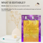 55th Birthday invitation women Purple Digital 55th birthday party card 55 and fabulous dinner invite Cheers to 55 years Printable Template
