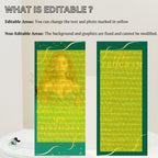 Editable Birthday Program template Green, Retirement Program party, Photo Anniversary Program, Printable Gold Event programme card 80th 60th