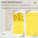 Golden Anniversary Program Template 50th Wedding Anniversary program card printable Birthday party program with picture White gold Program