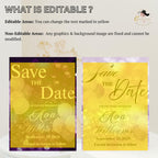 Purple Save the Date invitation Digital Birthday party invite Sweet 16 Save the Date card Printable Wedding Announcement Editable Template