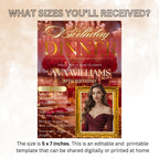 Digital Birthday Dinner Invitation with photo Red Gold Adult Elegant Dinner Party invite Woman Glam Luxury Birthday party Printable Template
