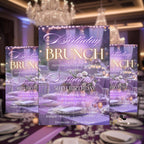 Purple Birthday Brunch Invitation Girl Digital Brunch party invite Glam Luxury Brunch Garden Tea Party Template Adult Lunch Floral invite