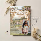 Editable Picnic Birthday invitation with photo, Bridal Shower picnic party invite, Picnic at the park reunion Outdoor Garden party Template