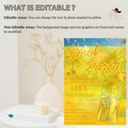 Editable Pool Party Birthday invitation with photo Digital Luau pool party invite Kid Waterslide party card Aloha Tropical Hawaiian Template
