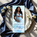 Baby Shower Program Template Blue with photo It's a Boy Baby Announcement Event Programme, Printable Program cards Boy Baby Shower Itinerary