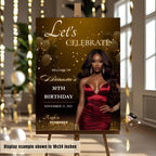 Digital Welcome Party sign Black Gold Birthday Welcome sign Elegant party poster welcome board sign Retirement Party Sign Printable Template