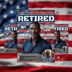 Men Retirement Party Invitation US Military Farewell party invite Patriotic Veteran Army Soldier Retirement Dinner Template with photo