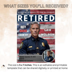 Digital Retirement Party Invitation Men Police Officer Farewell Party Invite Cops Retirement Celebration Law Enforcement Send off Template