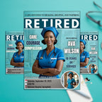 Editable Nurse Retirement Party Invitation Medical Farewell Invite Physician Doctor Retirement Dinner Template Retired Nurse photo invite