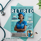 Editable Nurse Retirement Party Invitation Medical Farewell Invite Physician Doctor Retirement Dinner Template Retired Nurse photo invite