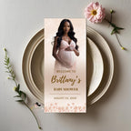 Boho Baby Shower Program Template with photo Floral Baby Shower Itinerary Card Printable Wildflower Order of Events Spring Baby Party Decor