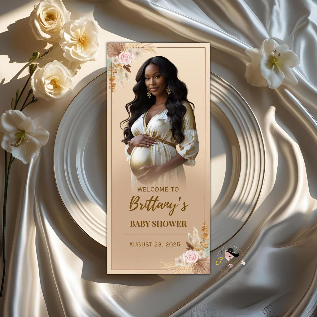 Editable Baby Shower Program Template Boho Neutral Baby Shower Itinerary Card Printable Floral Garden Order of Events Wildflower Party Decor