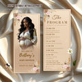 Editable Baby Shower Program Template Boho Neutral Baby Shower Itinerary Card Printable Floral Garden Order of Events Wildflower Party Decor