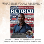 Men Retirement Party Invitation US Military Farewell party invite Patriotic Veteran Army Soldier Retirement Dinner Template with photo