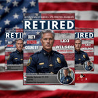 Digital Retirement Party Invitation Men Police Officer Farewell Party Invite Cops Retirement Celebration Law Enforcement Send off Template