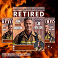 Men Firefighter Retirement Party Invitation Digital Fireman Farewell Party invite Fire Dept Retirement Veteran Tribute party photo template