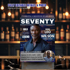 Men 70th Birthday Invitation Navy Blue Silver Digital 70th Birthday Dinner invite Seventieth Birthday Gentlemen Party with photo template