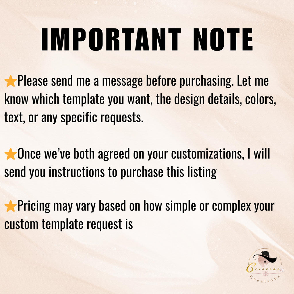 Made to Order Digital and Printable Template, Custom Text, Colors & Layout, Customization Party Template, Personalization Service