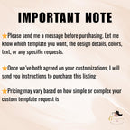 Made to Order Digital and Printable Template, Custom Text, Colors & Layout, Customization Party Template, Personalization Service