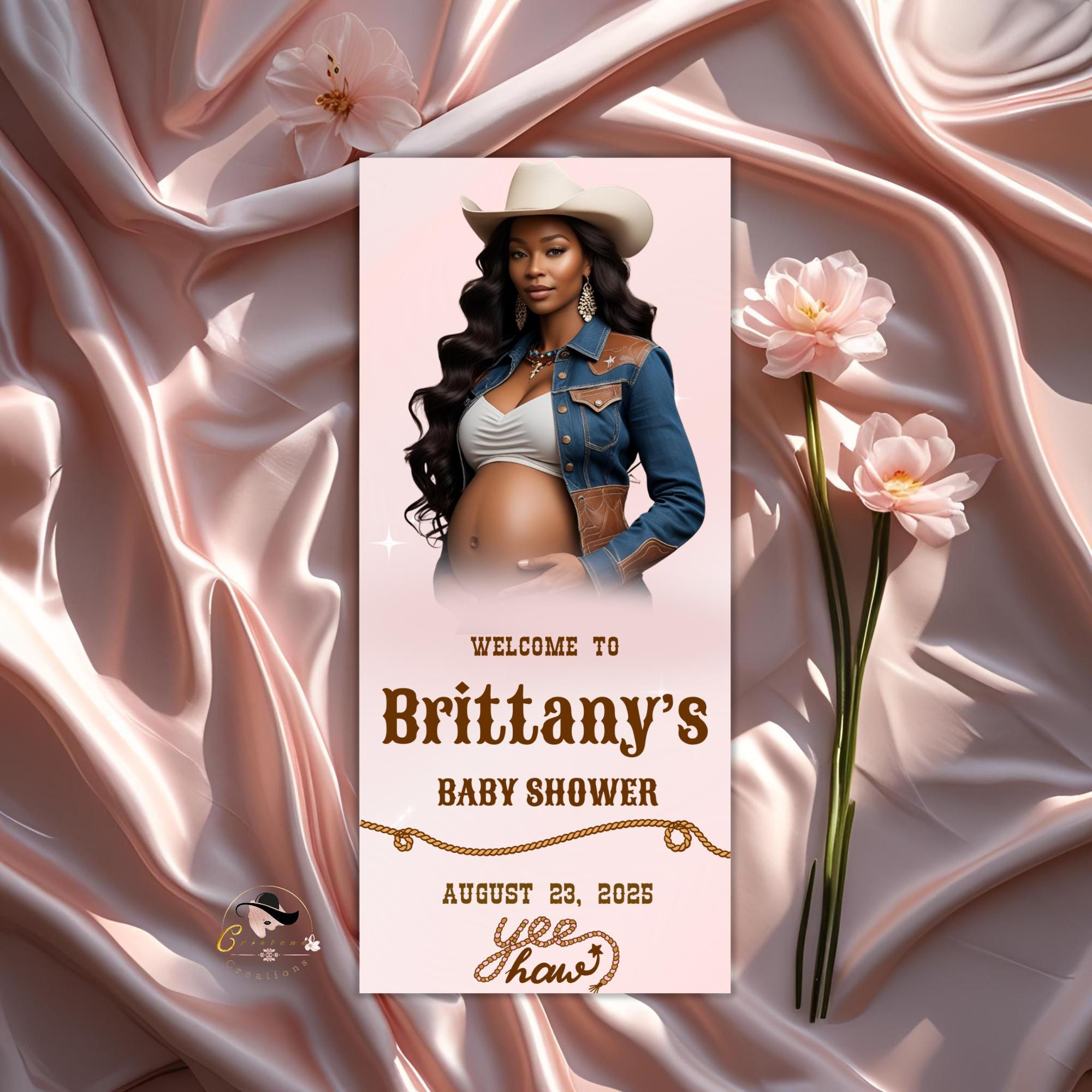 Editable Baby Shower Cowgirl Menu Template Printable Menu Cards with photo Western Rodeo Menu Party Decor Dinner Menu Double Sided Food Menu