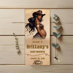 Editable Baby Shower Cowboy Menu Template Western Rodeo Party Menu Cards Printable Dinner Menu with photo Food Menu Double Sided Party Decor