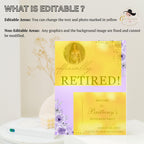 Retirement Party Welcome Sign Purple Floral Retirement Poster sign board Printable sign with photo, Wildflower Garden Farewell Sign Template