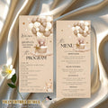 Editable Baby Shower Menu and Program Template Gender Neutral Bear Party Menu, Printable Itinerary Card, Brown Baby Shower Order of events