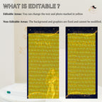 Blue Gold Menu and Program Template,  Birthday Dinner Menu cards with photo Retirement Party, Program Card Template, Order of events