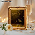 Editable Cards and Gift Sign Template Black Gold Birthday Gift Table Sign, Modern Card Table Sign Printable Retirement Party Sign Decor 8x10