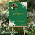 Floral Retirement Welcome Sign, Photo Template (Digital Download)