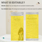 Editable Menu and Program Template White Silver Birthday Dinner Menu card Printable Retirement Party Program with photo, Glam Party Menu